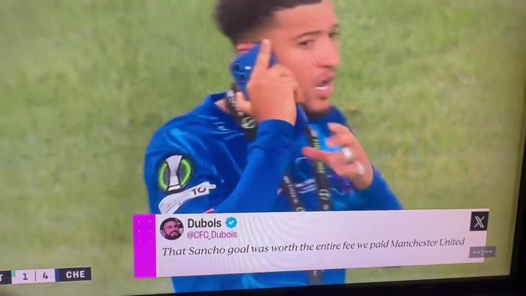 直接攤牌！桑喬賽后在場上煲電話粥，大聲說自己不回曼聯(lián)